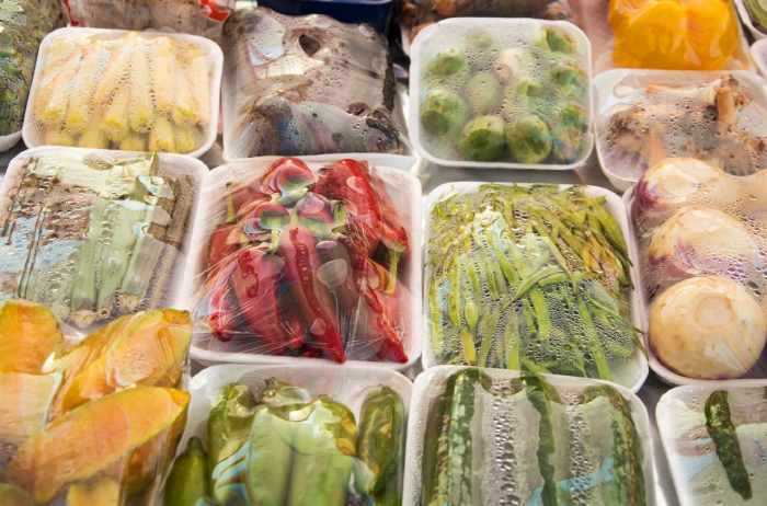 Vegetables Covering with Plastic